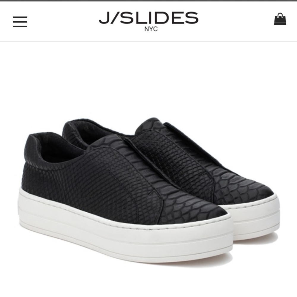 NWB Jslides Heidi Snake Embossed Leather Shoe